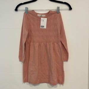 H&M Size 3T 4T Toddler Pink Sweater Dress Adorable Soft